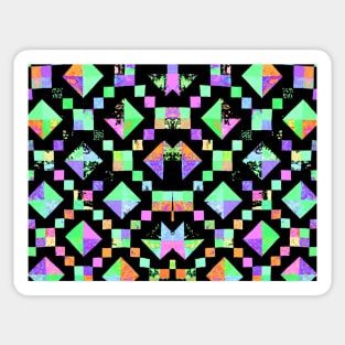 Fresh Color Patchwork Decor Quilt Pattern Sticker